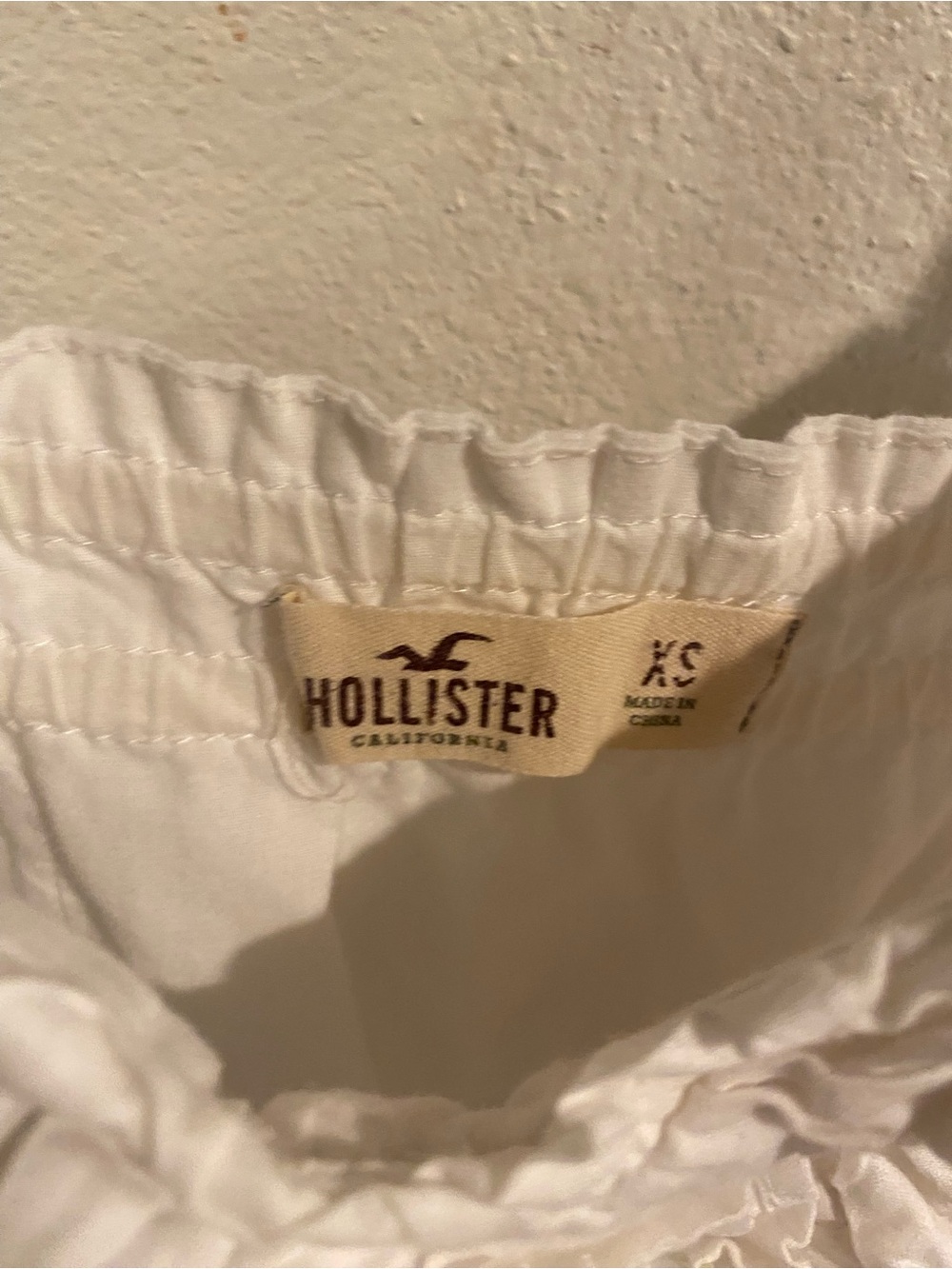 Hollister White Ruffled Spaghetti Strap Mini Dress Size XS - Picture 4 of 4